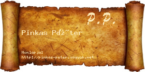 Pinkas Péter névjegykártya